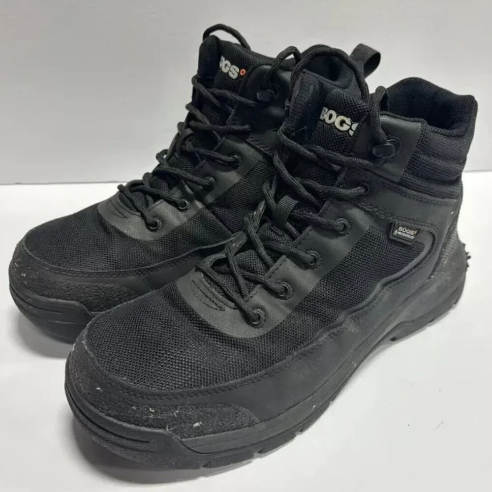 Bogs Men’s Shale Mid Composite Toe Work Boots Black, Size 9.5 M